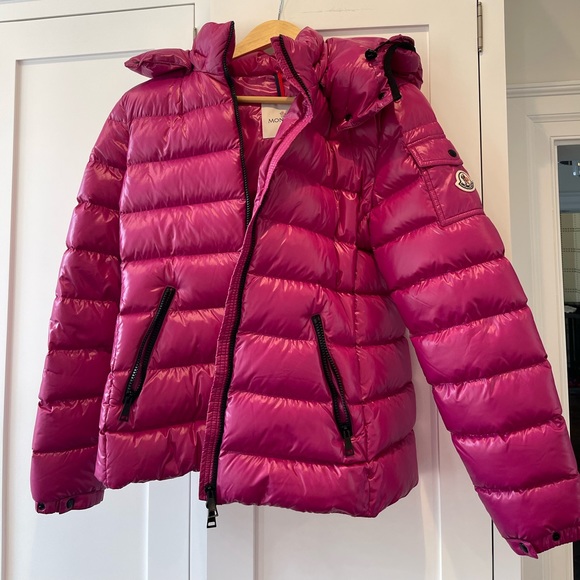 NWOT Pink Mocler Hooded Puff Jacket - Picture 3 of 9
